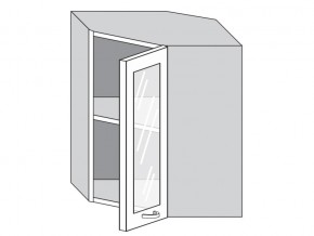 1.60.3у Шкаф настенный (h=720) угловой на 600мм со стекл. дверцей в Очёре - ochyor.магазин96.com | фото