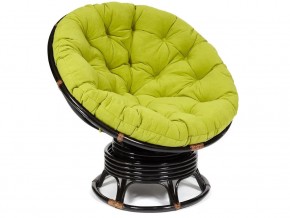 Кресло-качалка Papasan w 23/01 B с подушкой Antique brown, флок Олива в Очёре - ochyor.магазин96.com | фото