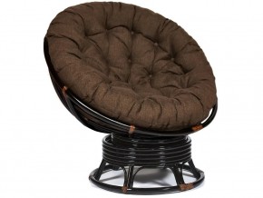 Кресло-качалка Papasan w 23/01 B с подушкой Antique brown, ткань Коричневый в Очёре - ochyor.магазин96.com | фото