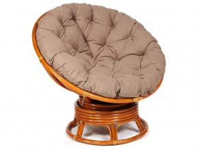 Кресло-качалка Papasan w 23/01 B с подушкой Cognac, экошерсть Коричневый в Очёре - ochyor.магазин96.com | фото