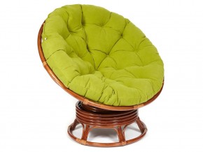 Кресло-качалка Papasan w 23/01 B с подушкой Pecan, флок Олива в Очёре - ochyor.магазин96.com | фото