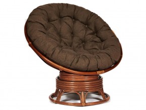 Кресло-качалка Papasan w 23/01 B с подушкой Pecan, ткань Коричневый в Очёре - ochyor.магазин96.com | фото