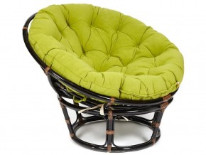 Кресло Papasan 23/01 W с подушкой Antique brown, флок Олива в Очёре - ochyor.магазин96.com | фото