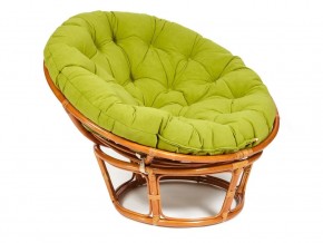 Кресло Papasan 23/01 W с подушкой Cognac, флок Олива в Очёре - ochyor.магазин96.com | фото