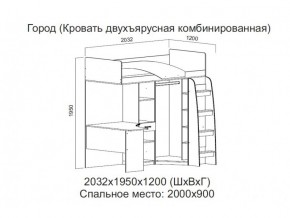 Кровать двухъярусная комбинированная в Очёре - ochyor.магазин96.com | фото