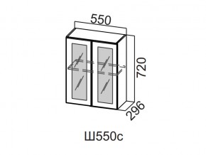 Ш550с/720 Шкаф навесной 550/720 (со стеклом) в Очёре - ochyor.магазин96.com | фото